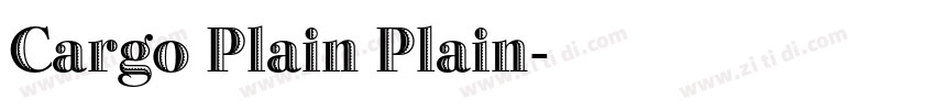 Cargo Plain Plain字体转换